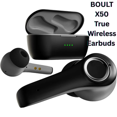 BOULT X50 True Wireless Earbuds with 40H Playtime, Quad Mic ENC, 45ms Low Latency & Fast Charging